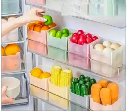 SEIZOEN Multipurpose Transparent Fridge Storage Boxes – Space-Saving Refrigerator Organizer