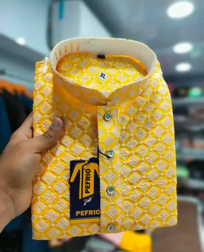 WELL TEX PRESENTING BEAUTIFUL EMBROIDERED ONLY KURTA FOR MEN,MEN KURTA,FASTIVEL KURTA,KURTA.