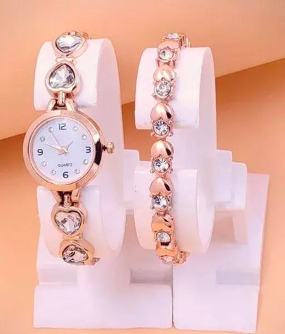Classic women metal analog watch for women