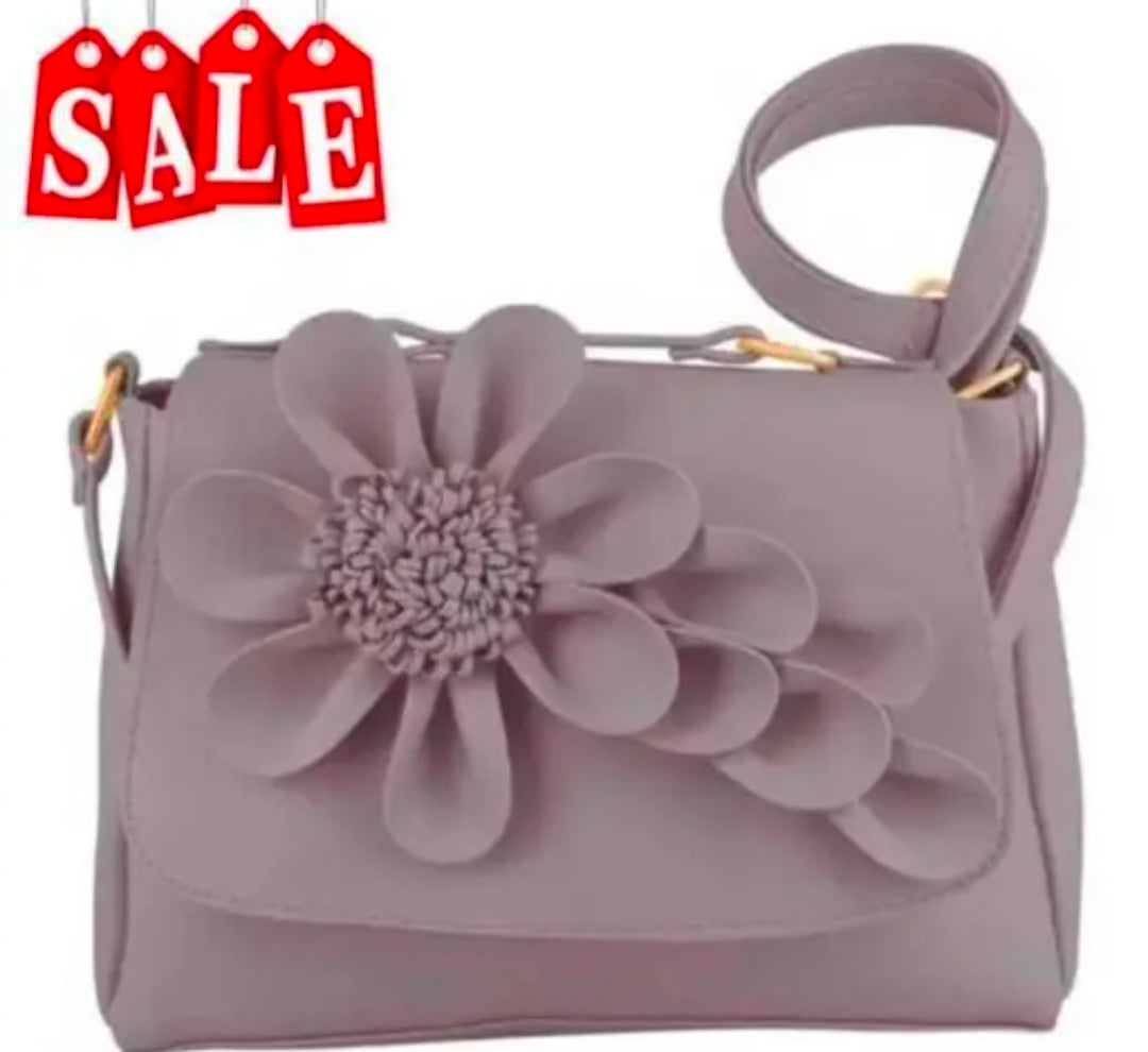 Cute Sling Bag & Handbag | Designer Girls Purse | Handbag with Floral Design, Women's Faux Leather Sling Bag with Floral Applique