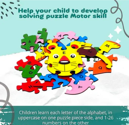 Lion Blocks Puzzle Learning ABC Alphabet Study Kids Letters Play Toy