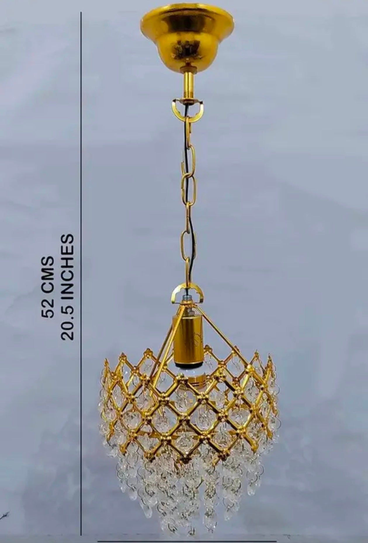 Decorative Pendant Crystal Chandelier Jhummer (Golden)