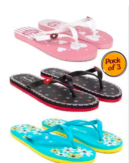 PHONOLIGHT Slippers for women / women slippers ladies /pack of 3 combo