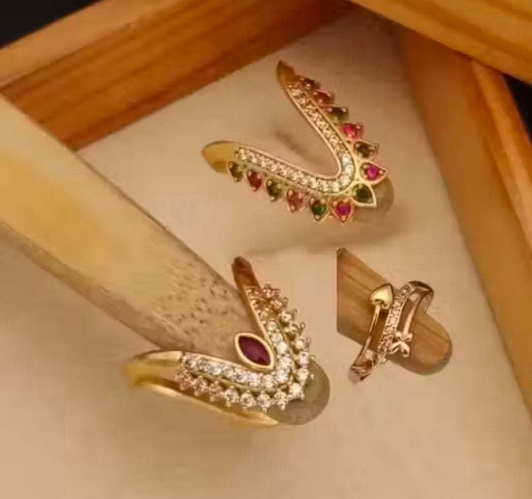 Flaring Jewellers Flaring Adjustable Diamond Vanki Ring for Women and Girls