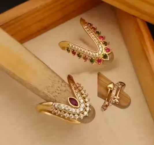Flaring Jewellers Flaring Adjustable Diamond Vanki Ring for Women and Girls