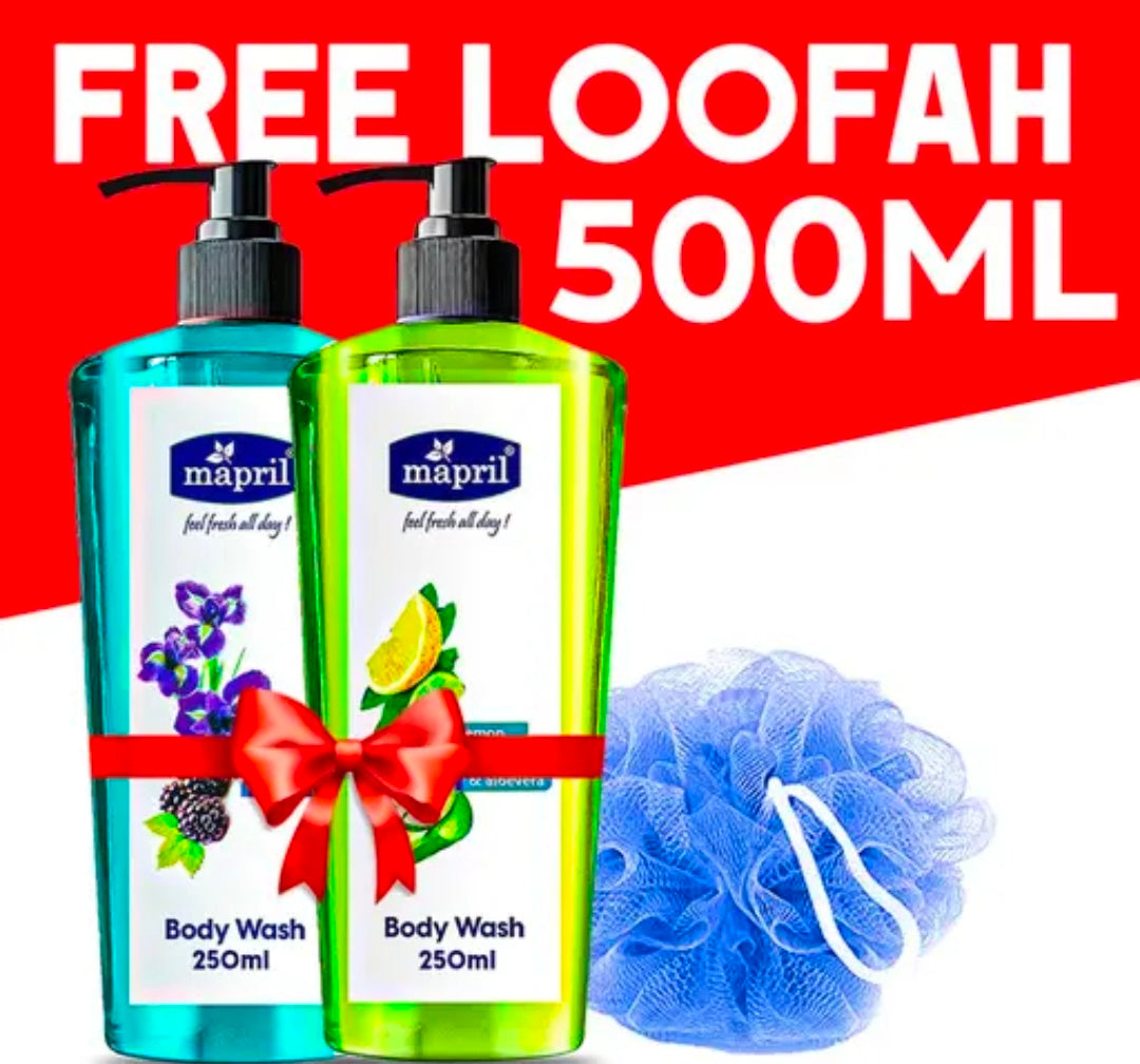 Mapril Body Wash (Shower Gel) Deeply Nourishing for Men & Women Brightening Soft, Smooth Moisturize Skin & Deep Cleansing, Dirt Remover, Oil Control, Glow & Refresh Skin-500ml (250ml Each) Pack of 2
48%
off