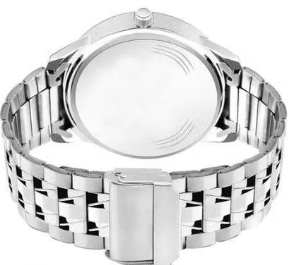Stainless Steel Strap Day Date Analog Watch for Men