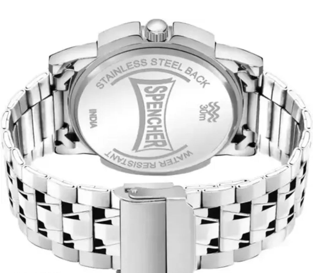 Silver Stainless Chain Green Dial Men’s & Boy’s Analog Watch