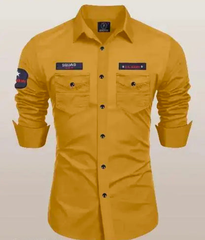 FANCY POCKET Men's Regular Fit Solid Party Shirt(maroon)