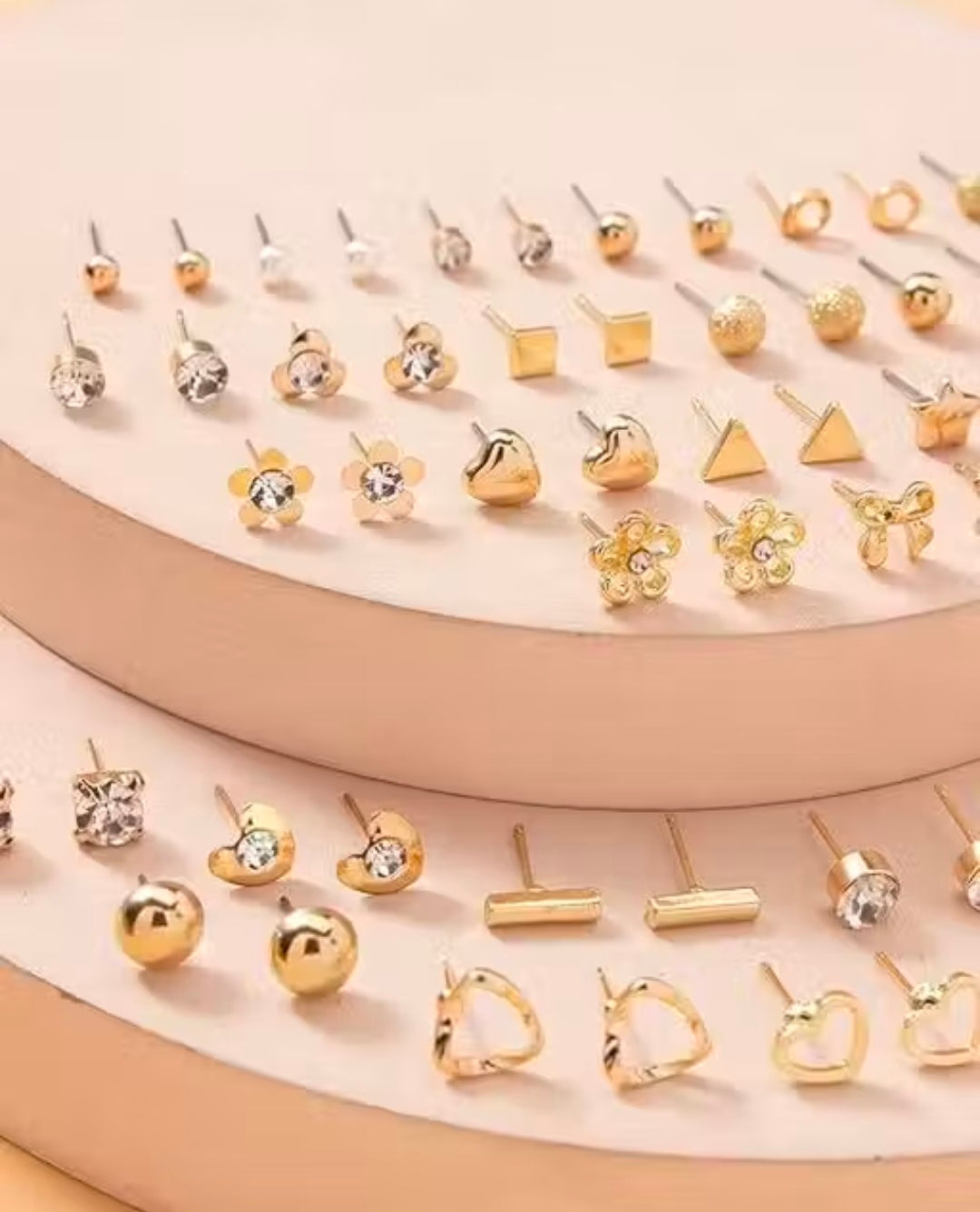 RARE 1 Jwellery for Women Girls Gold Plated Multicolour Pearl & AD Studs Combo of 30 Quirky Pairs