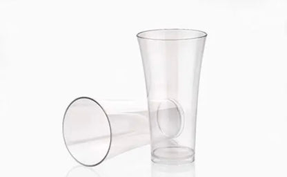 6 Pcs Round Long Unbreakable Transparent BPA Free Food Grade Plastic Fiber Drinking Water Glass Set, Juice Glass, Cocktail, Lassi, Soda, Milkshake, Beer Glass, Wine Glass Set