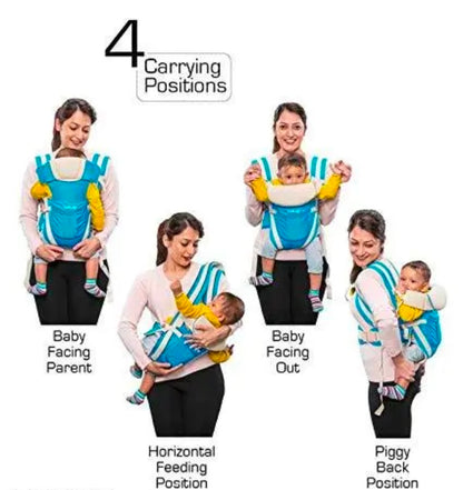 AKITO Premium Front Carrier for Baby quality Baby carrier 4 -in-1 Adjustable Baby Carrier Cum Kangaroo Bag/Honeycomb Baby Carry Sling/Back/ PACK OF 1 ( SKY )