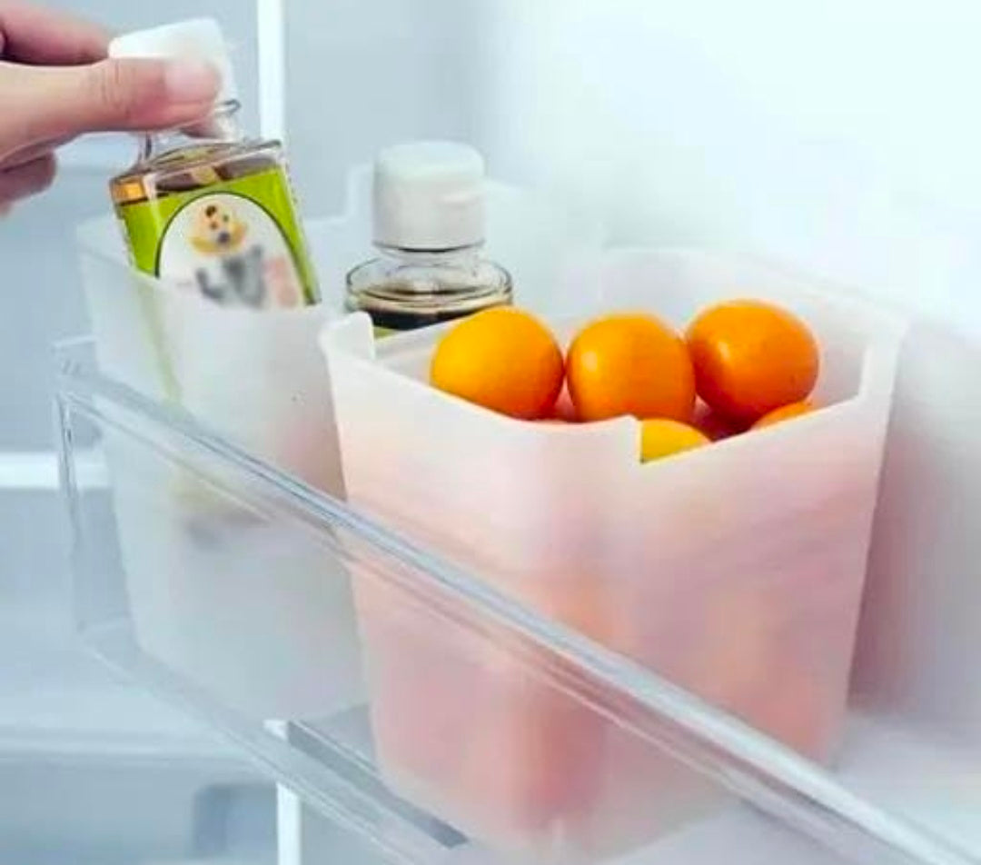 SEIZOEN Multipurpose Transparent Fridge Storage Boxes – Space-Saving Refrigerator Organizer
