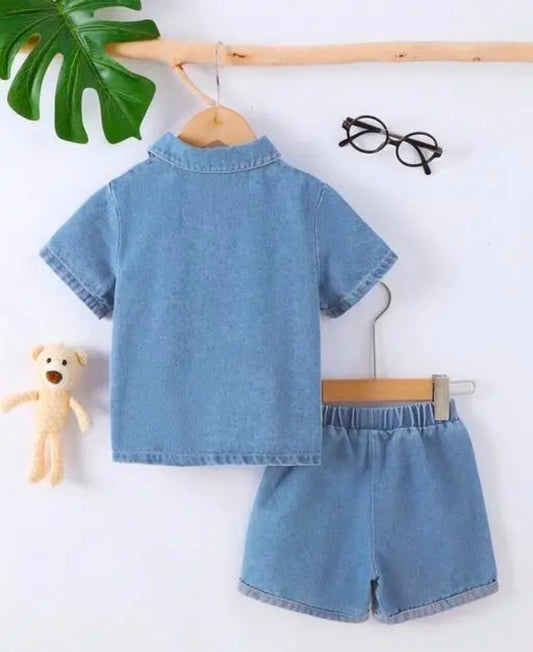 2ps new summer denim kids clothing sets for all season
