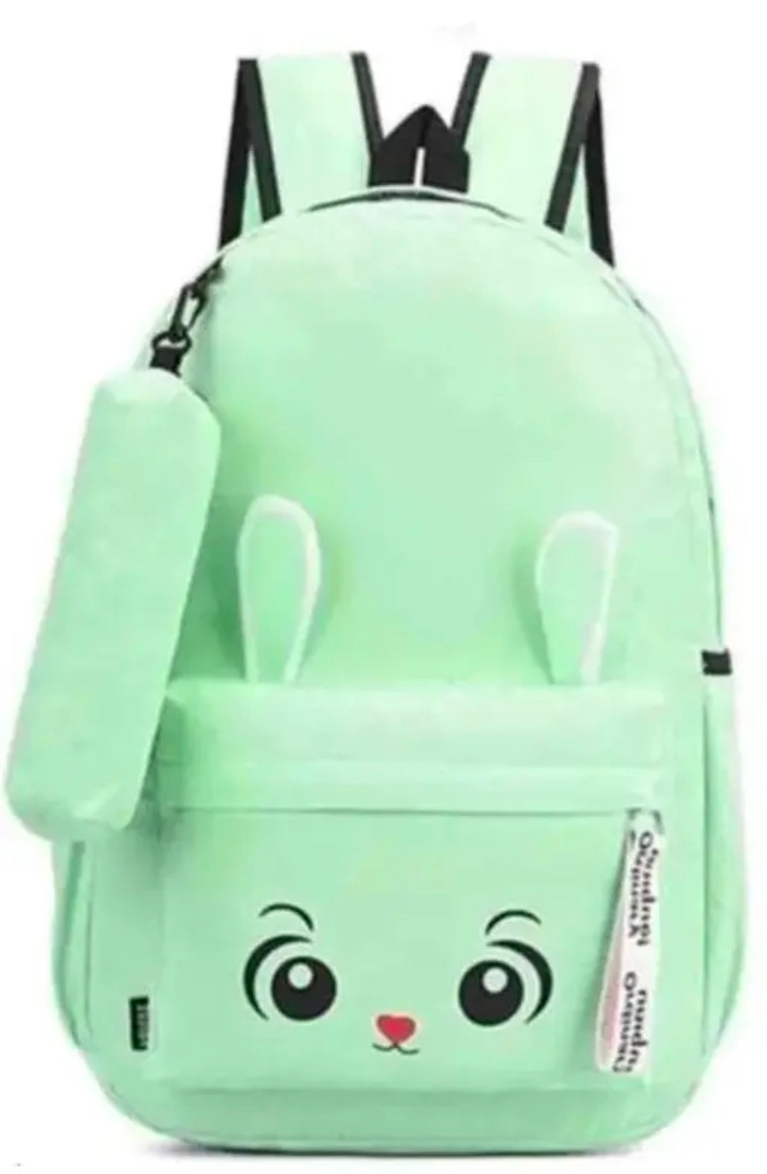 Kausbabi Korean Design Women's & Girls Backpack | Best Waterproof School & College Bag | Gift for GIrls Pack of 1 | Bunny Printed School Bags with Pencil Pouch kids Travel & Gifts Bags