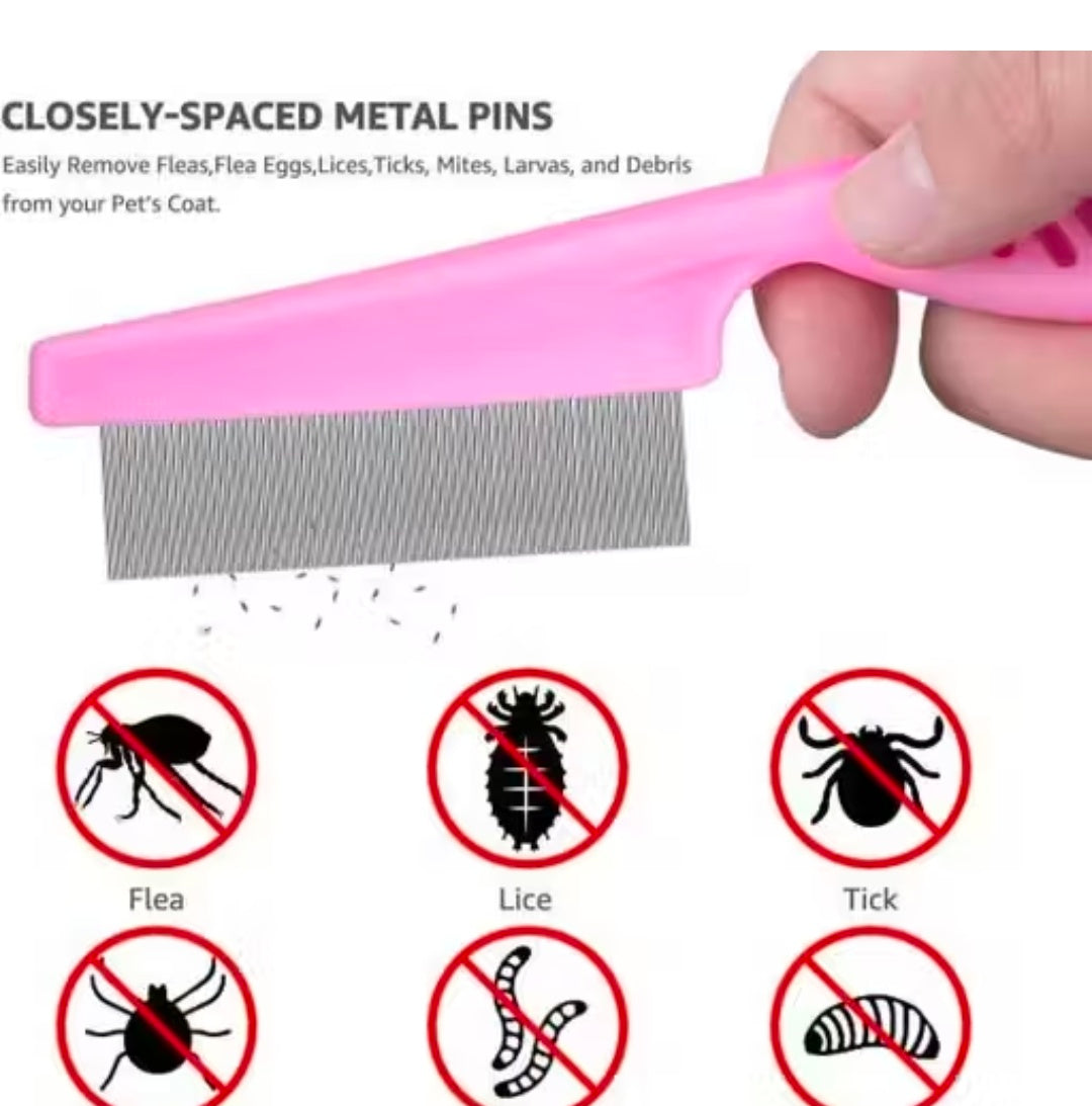FOURESTA Flea and Tick Remover Comb for Pets,Comb for Dog and Cat