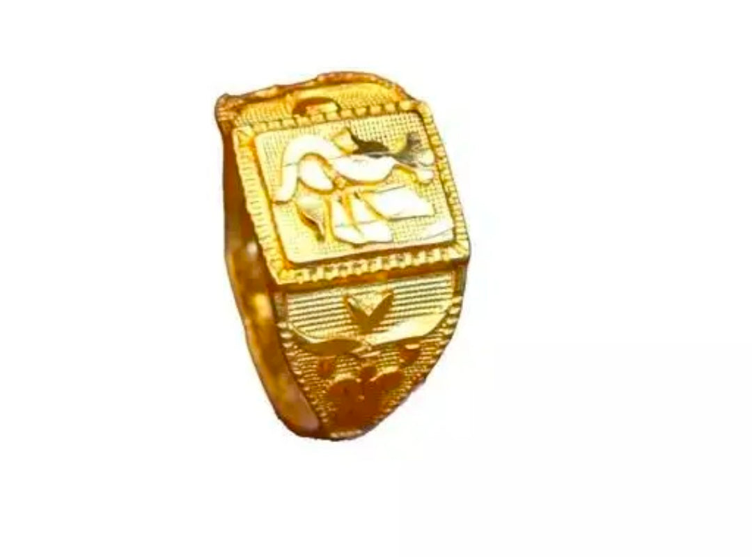 Rosra Golden Formal Watch For Men's Ring +Chain Free (MOR RING+ CHAIN) For Boys