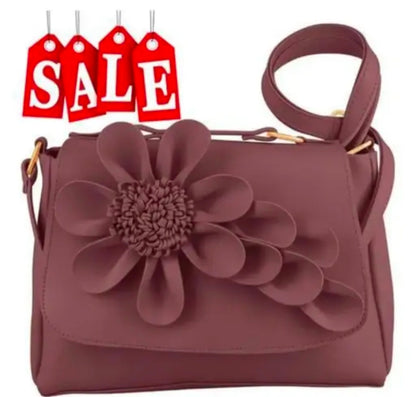 Cute Sling Bag & Handbag | Designer Girls Purse | Handbag with Floral Design, Women's Faux Leather Sling Bag with Floral Applique