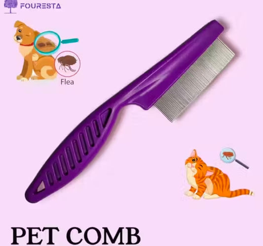 FOURESTA Flea and Tick Remover Comb for Pets,Comb for Dog and Cat