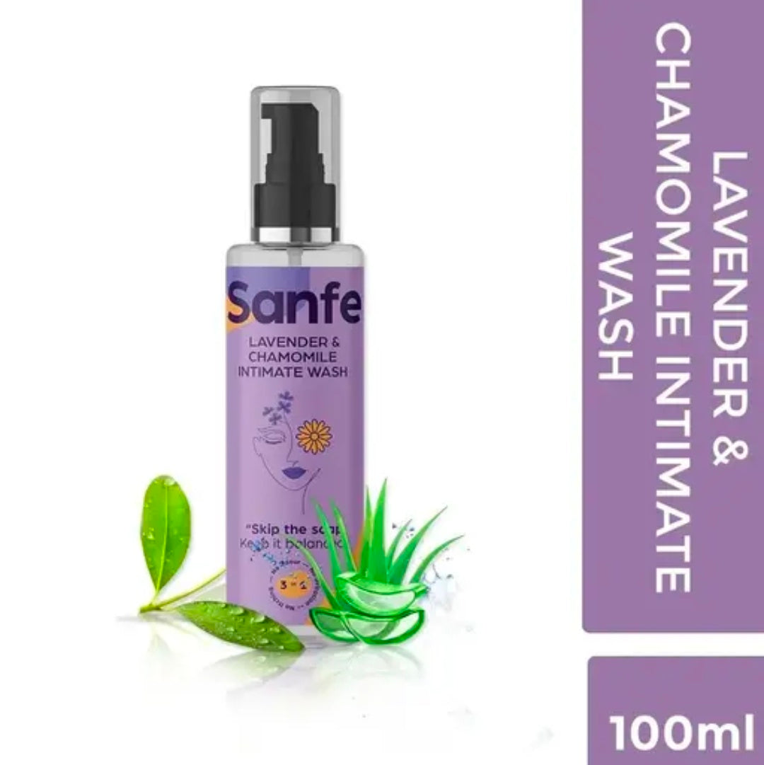 Sanfe Intimate Lightening Serum | For Dark Underarms, Inner Thighs, Knees And Bikini Area No Irritation (Lavender and Chamomile ) 100 ml Wash|Vagina Wash Pump|
500+ bought in past month
