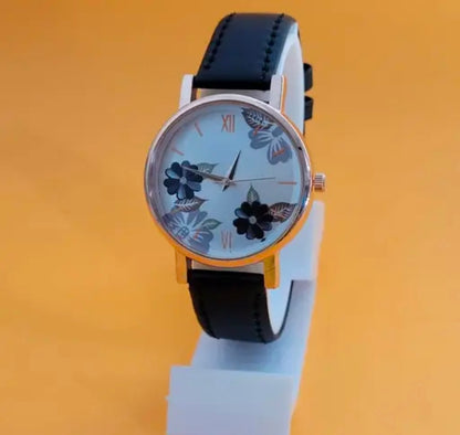 Special Valentine WOMEN'S ANALOG SILVER BLACK COLOUR WATCH