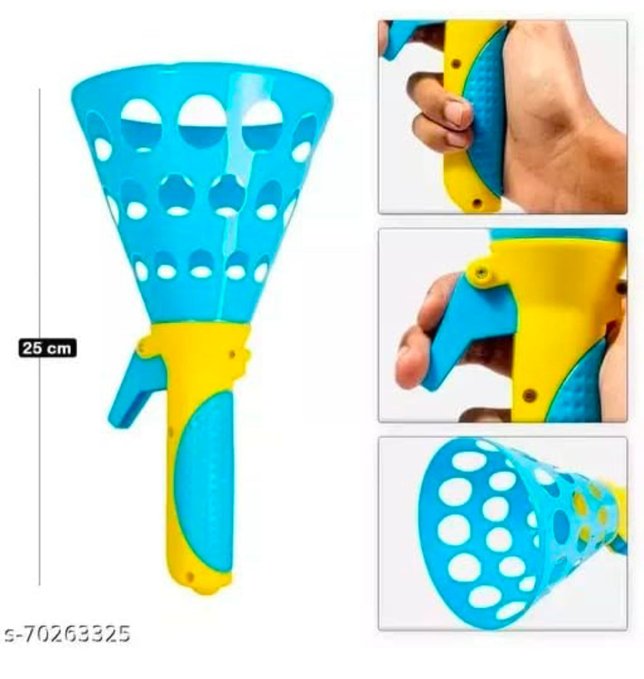 Click and Catch Twin Ball Launcher Game with 3 Balls Indoor Outdoor Toy Set, Pop & Catch Ball Play Fun Boys & Girls