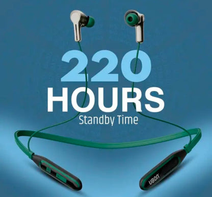 UBON U Series Newly Launched Wireless Neckband , Blutooth 36 Hours Playback ,Type C - Fast Charging , Magnetic Earbuds ,Auto pairing,Sporty design , Comfortable fit,220 Hours Standby Time ( Green )
