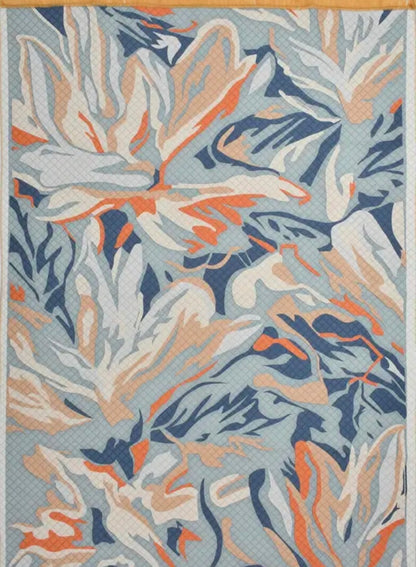 Riva 5×7 Feet 3D Multi Printed abstract carpet rug runner and carpets for bedroom /living area/home with anti sleep backing (5×7ft)