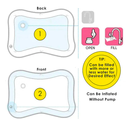 Baby Play Mat (Baby Kids Water Play Mat Toys Inflatable Tummy Leakproof Fun Activity I/Outdoor, Medium)