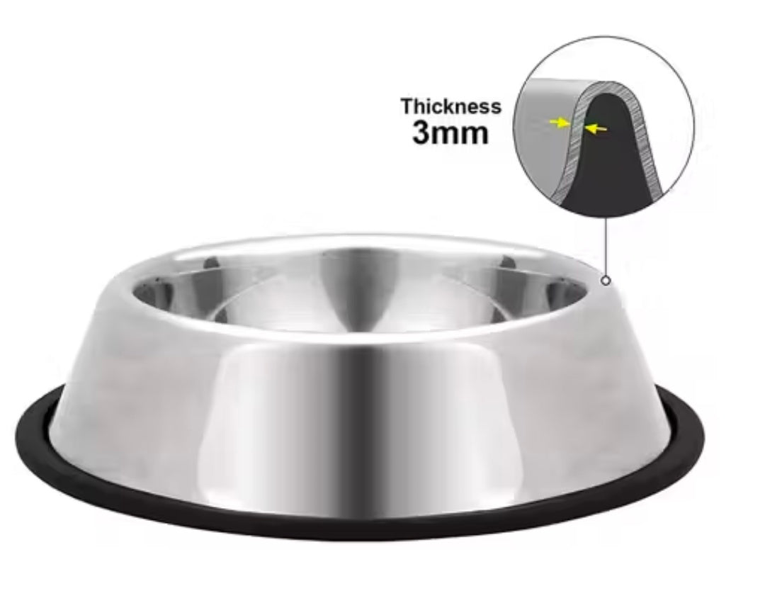 BUYBIRD Stainless Steel Dog Bowl Medium ( Buy 1 , Get 1 Free ),700 ml )