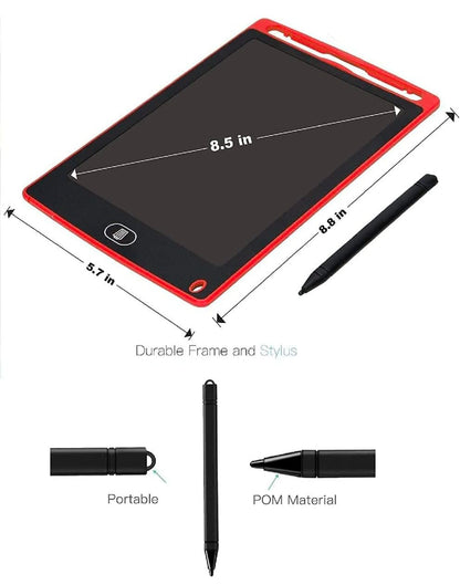 LCD Writing Tablet for Kids 8.5 Inch | Reusable Slate Pad for Boys & Girls | Drawing, Doodle & Study Tab for Age 2-10 Years | Screen-Free Toys for Learning & Fun Activities