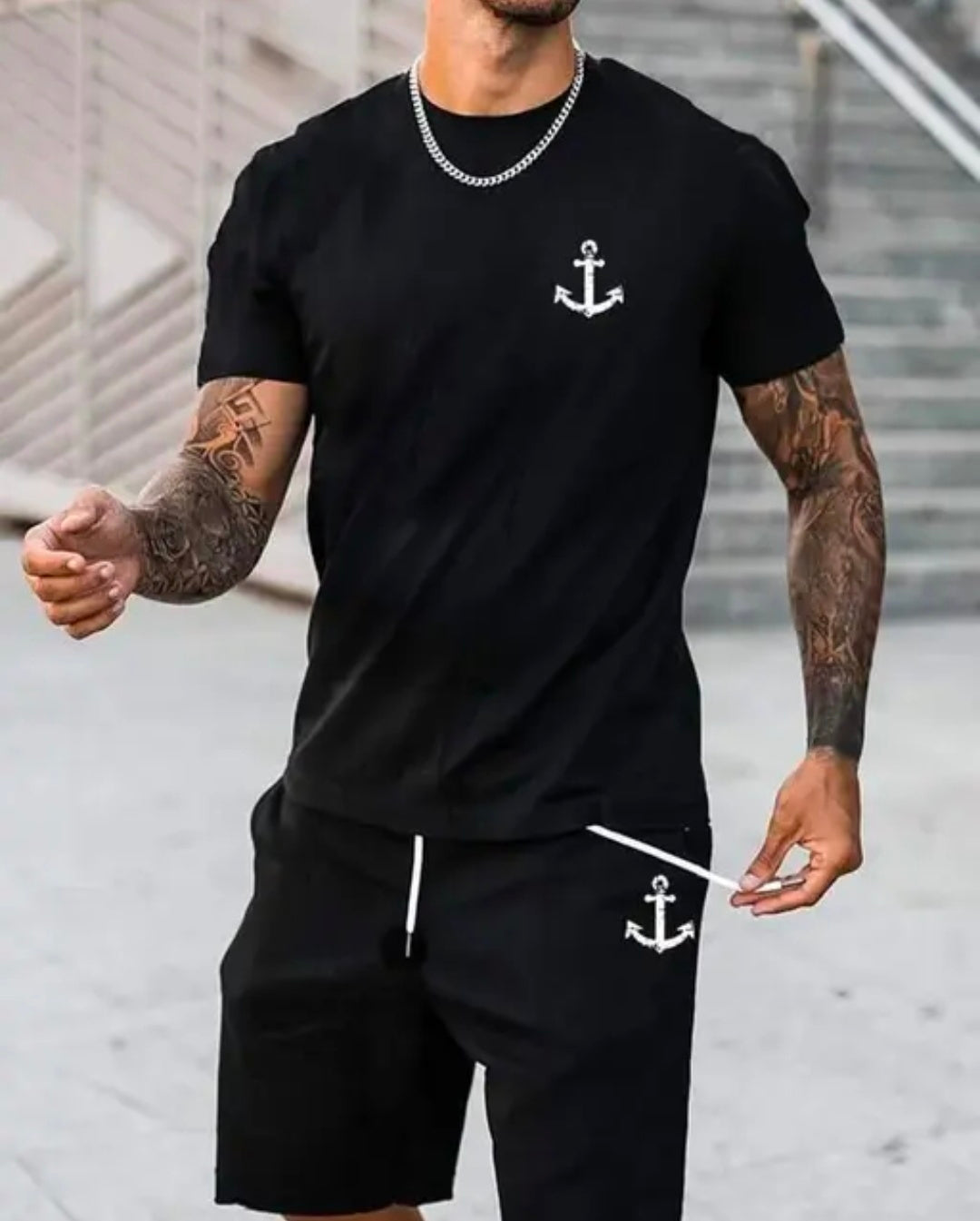 MEN'S POLYESTER PRINTED ROUND NECK SHORT SLEEVES BLACK BIRD PRINTED TRACKSUIT - HALF TSHIRT & SHORTS | MEN'S TRACK SUIT | TRACK SUIT FOR MEN | BLACK TRACK SUIT FOR MEN'S | BOYS TRACK SUIT | POLYESTER TRACK SUIT | TRACK SUIT
Name: MEN'S POLYESTER PRINTED R