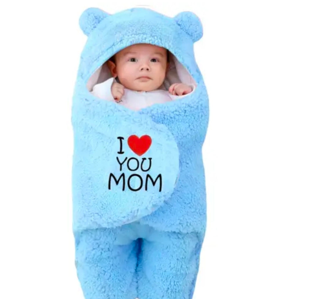 Brandonn Baby Blankets Newborn Pack of hooded Wearable Swaddle Wrapper For Baby Boys and Baby Girls