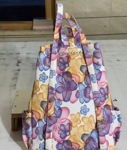 Flower design backpack for women and girls