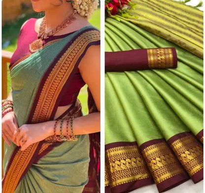 Silk Lemon Yellow Tassels and Latkans Saree With Blouse