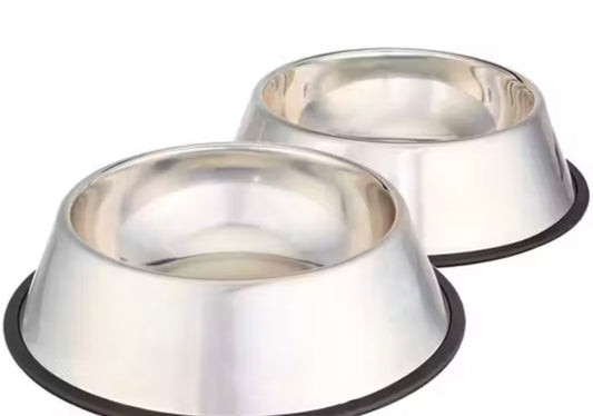 BUYBIRD Stainless Steel Dog Bowl Medium ( Buy 1 , Get 1 Free ),700 ml )