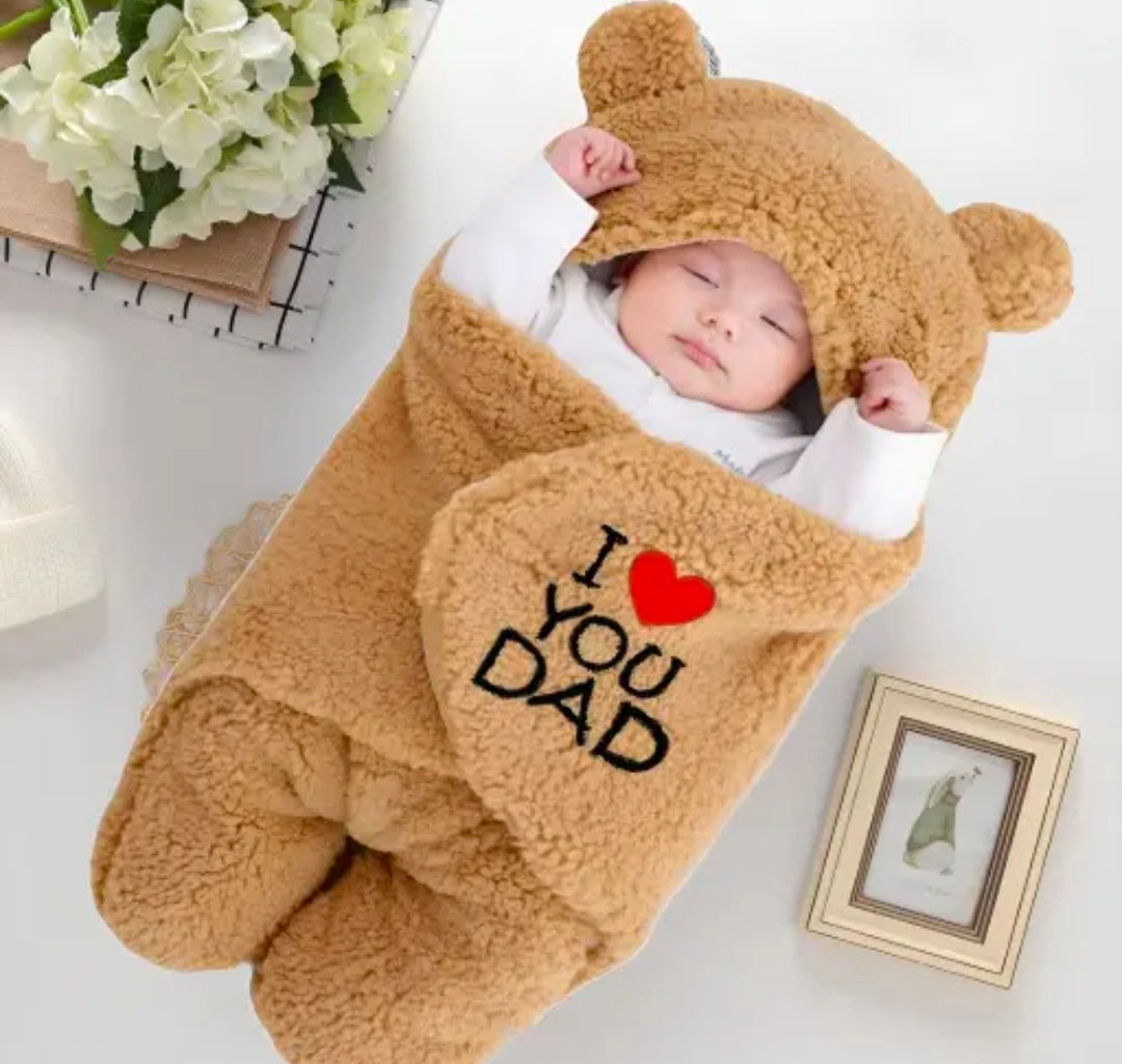 Brandonn Baby Blankets Newborn Pack of hooded Wearable Swaddle Wrapper For Baby Boys and Baby Girls