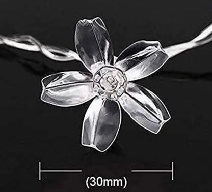 BM Ecom 36 LED 10 Meter Warm White Silicone Blossom Flower Fairy String Light Series lights for festival home decoration (warm white)