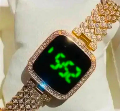 Rose Gold Digital Girls Watch