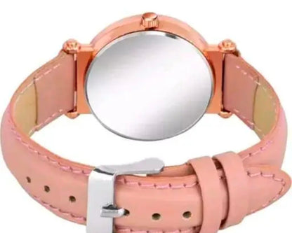 Flower Designer Leather Women's and Girl's Watch Analog Watches And Free Gift