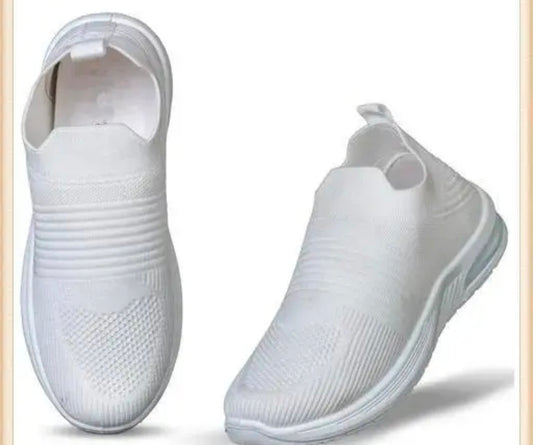 Footstaition sporide womens and girls full white premium sports, school and casual shoes treny and fashionable