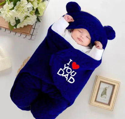 Brandonn Baby Blankets Newborn Pack of hooded Wearable Swaddle Wrapper For Baby Boys and Baby Girls