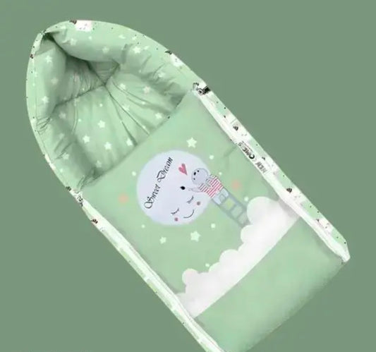 VRAJ VALLABH 3 in 1 Baby Bed, Sleeping Bag & Carry Nest, Cotton Baby Bedding for New Born & Infant, Portable Bassinet, for Baby Carrying & Sleeping, Unisex Baby Sleeping Bed