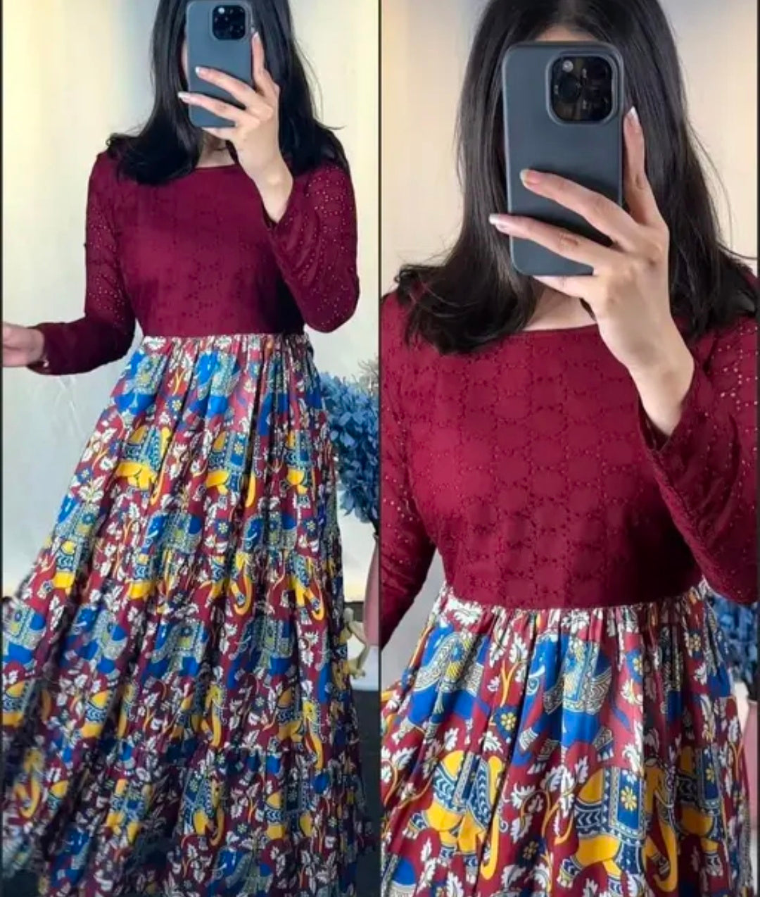 Introducing Traditional Wear Anarkali Kalamkari Print Kurti