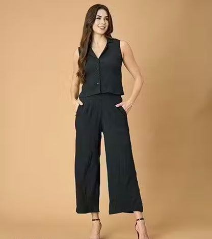 Fashfun Clothing Fancy, Modern, Fashionable, Classic and Latest Women's Printed Sleevless Maxi Dhoti Jumpsuit.Stylish one-piece dress with digital owl print, perfect for party wear