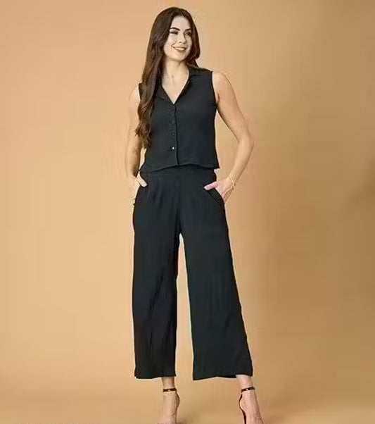 Fashfun Clothing Fancy, Modern, Fashionable, Classic and Latest Women's Printed Sleevless Maxi Dhoti Jumpsuit.Stylish one-piece dress with digital owl print, perfect for party wear