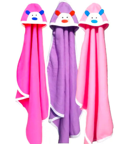 Aakriti Embroidered Single Hooded Combo Winter Baby Blanket & Wrapper | For Baby Boys & Baby Girls |Pack of -3Pc in Multicolor