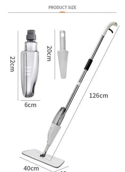 Spray Mop set with microfiber washable pad,best 360 degree easy floor cleaning for home & office,Aluminium