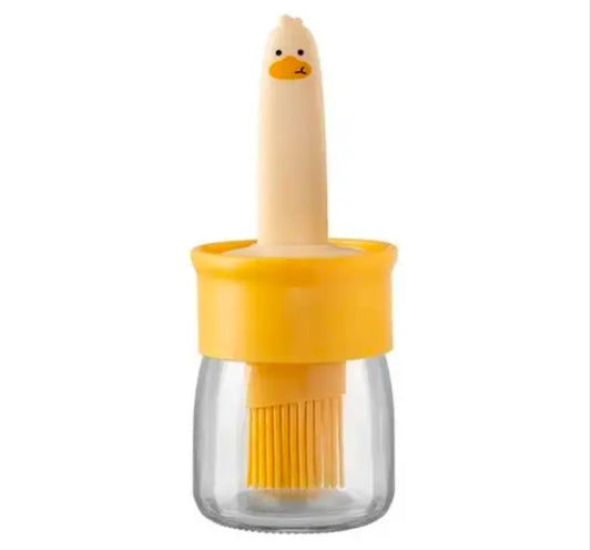 Oil Dispenser for Kitchen, 2 IN 1 Oil Dispenser Bottle with Silicone Basting Brush for Cooking Vinegar Sauce BBQ Grill Frying Baking,Air Fryer (pack of 1)
