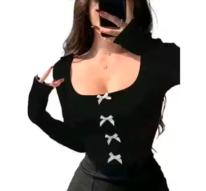 BLACK VELOUR SQUARE NECK SCOOP NECK TOP FOR GIRLS OR WOMEN